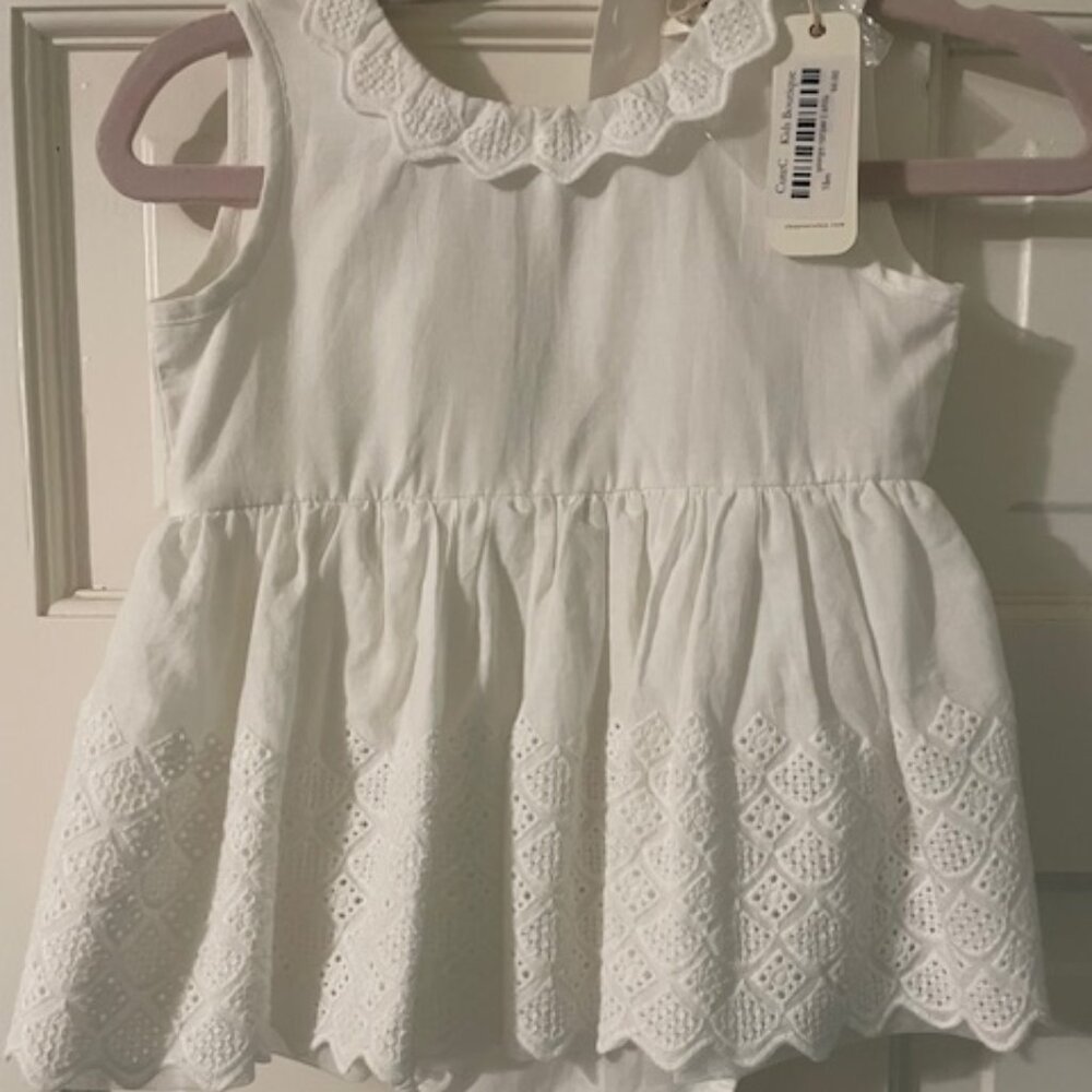 Nora Lee | Eyelit dress with gorgeous lace | Size 18m